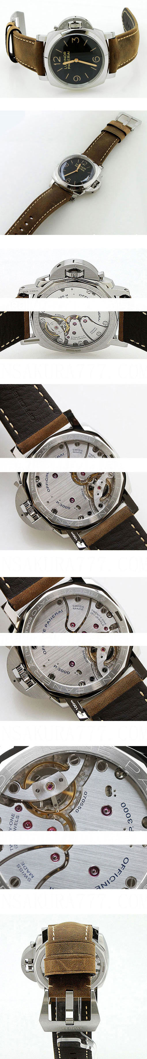 防水腕時計 PANERAI パネライコピー ルミノール1950 3DAYS 47ｍｍ PAM00372 Cal. P.3000、手巻き スーパールミナンス